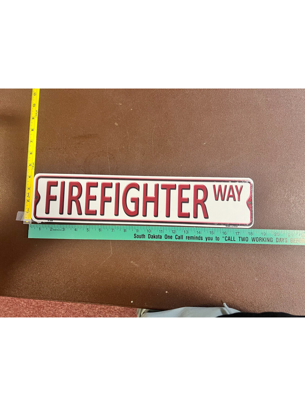 Firefighter Way 4x18 Aluminum Metal Street Sign Fireman Station Wall Decor